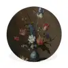 Bloemen in een Wan-Li vaas en schelpen - Schilderij van Balthasar van der Ast Wandcirkel aluminium klein -3d