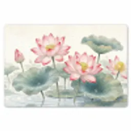 Aquarel - Lotusbloemen - Kleurrijk Placemat vinyl groot -zzsfeer1_Kitchenyeah-website