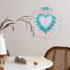 Hartvormig - Tie dye - Pasteltinten - Lichtgroen Wandcirkel kunststof plaat 5mm dik klein -sfeer4