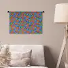 Aardbei - Rood - Blauw - Patroon Wandkleed katoen klein 269 -sfeer4