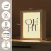 Oh hi - Geel - Monogram Light Box met kabel (Tafellamp) klein -USP_NL