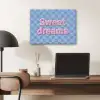 Sweet dreams - Vierkanten - Roze - Blauw PET vilt klein -sfeer5
