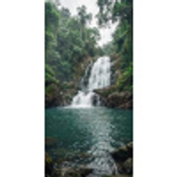 Waterfall - Forest - Nature - Greenkhgyguyg Behang Vlies klein -3d_website