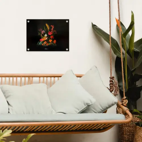 Schaal - Boeket - Bloemen tuinposter los doek klein -sfeer7