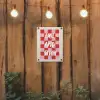 Hot - Spicy - Geruit - Rood tuinposter los doek klein -sfeer1