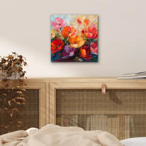 Bloemen - Kunst - Watercolor - Botanisch aluminium wit klein -sfeer3