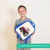 Tractor - Getekend - Rood Kinderrugzak - Blauw middel -sfeer1_NL