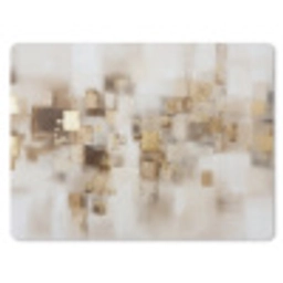 Abstracte vierkanten - Aardetonen - Mistig muismat rubber klein -3d