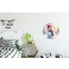 Sneeuwpop - Zonsondergang - Wit Wandcirkel aluminium klein -kinderkamer