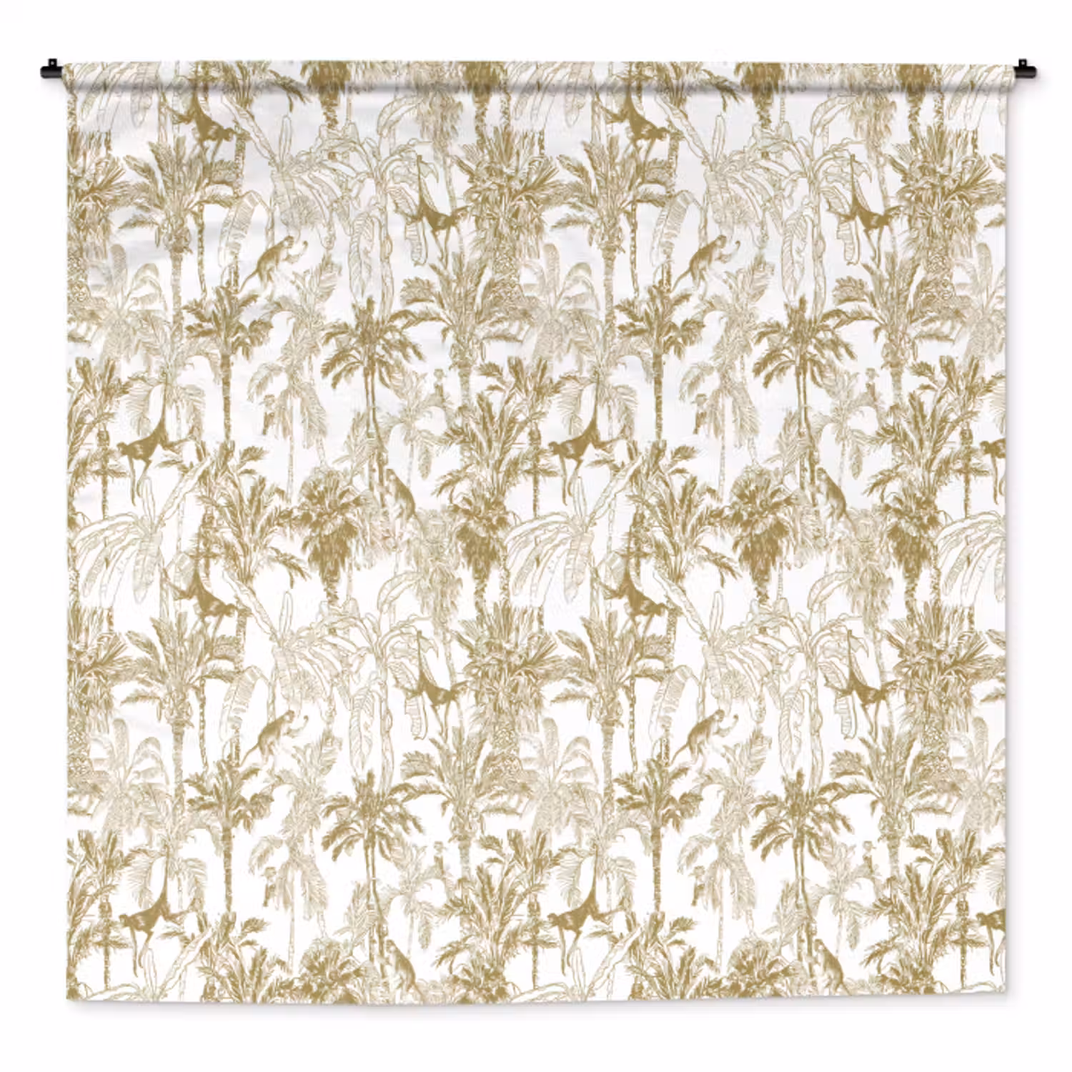 Wandkleed - Apen - Jungle - Abstract - Beige