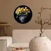 Quotes - Bloem - Tulp - Geel Wandcirkel behangsticker klein -sfeer1