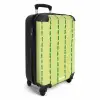 Limegroene achtergrond met donkergroene streepjes NBS - Handbagage koffer - Kinderen Unisex middel -productfoto_3d