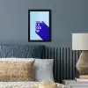 Today is a good day - Blauw - Schaduw fotolijst zwart zonder passe partout klein -sfeer3