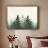 Sparren - Bomen - Groen - Beige Textielframe zwart klein -sfeer1