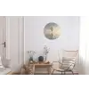 Luchtballon - Wolken - Water - Blauw Wandcirkel aluminium klein -woonkamer