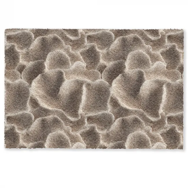 Deurmat - Waaiervorm - Beige - Vezel textuur