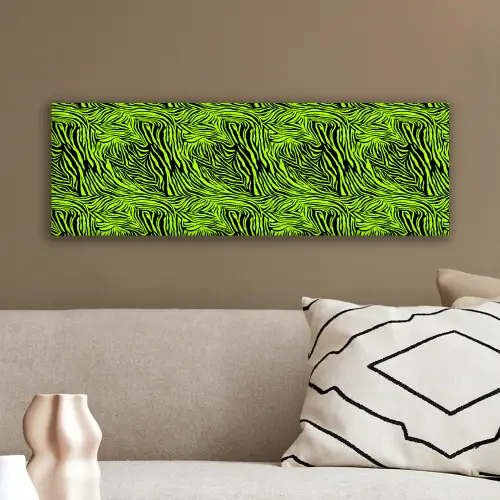 Groen - Zwart - Zebra canvas 2cm klein 828 -sfeer3