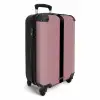 Minimal - Zacht oudroze met zwarte streep NBS - Handbagage koffer - Unisex middel -productfoto_3d