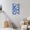 Bloemen - Delfts Blauw - Patroon - Tulp tuinposter los doek klein -sfeer8