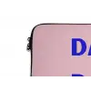 Daddy's - Blauw - Blokletters laptophoes neopreen klein -detail
