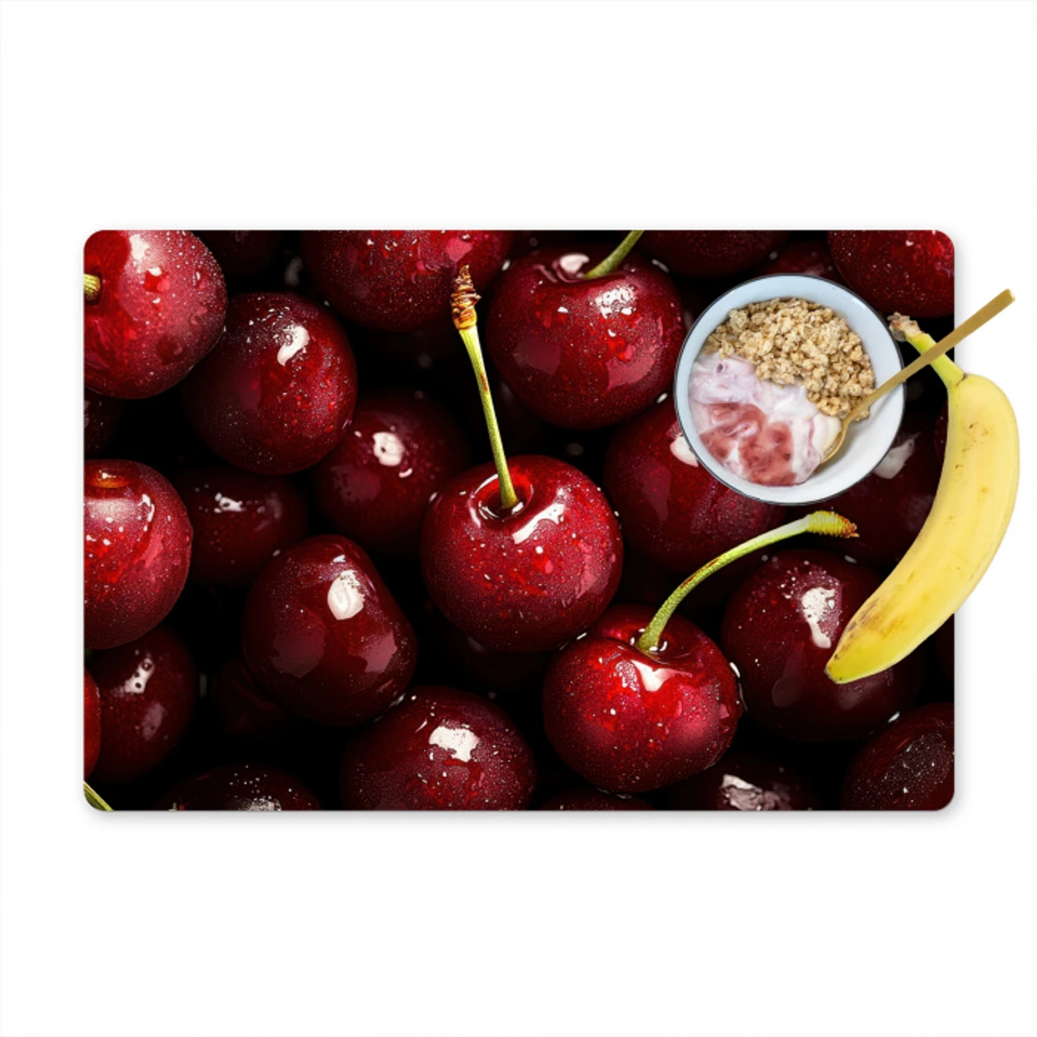 Rood - Fruit - Kersen Placemat vinyl groot -zzzproduct_Kitchenyeah-website