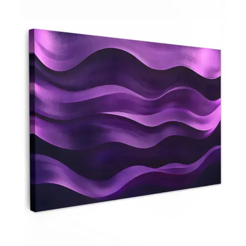 Golven - Abstract - Paars canvas 2cm klein -z3d