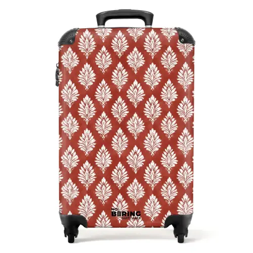 Barok print rood NBS - Handbagage koffer - Kinderen Unisex middel -productfoto_recht