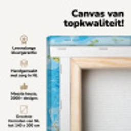 Wereldkaart - Atlas - Kleuren - Kids - Jongens - Meisjes canvas 2cm klein -zzzsfeer2_topdoek