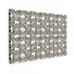 Grafisch - Patroon - Zwart Tuinposter op houten frame 2 cm dik klein 845 -3d