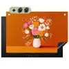 Vaas - Bloemen - Oranje Inductie beschemer met haakjes klein -3d