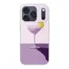 Cocktail - Paars - Minimalistisch - Citroen Telefoonhoesje iPhone 17 Pro klein -3d