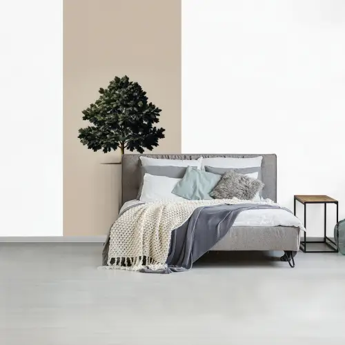 Eikenboom - Schaduw - Egaal fotobehang vinyl groot -slaapkamer