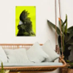 Kaketoe - Vogel - Geel tuinposter los doek klein -sfeer7