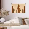 Cactus - Woestijn - Zand - Bruin Wandkleed katoen klein -sfeer1