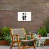 Japandi - Zwart - Abstract Tuinposter op houten frame 2 cm dik klein -sfeer3
