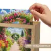 Doorkijk - Bloemen - Kleurrijk - Natuur Light Box met kabel (Wandlamp) klein -USP_websiteprintNL