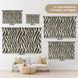 Zebra - Print - Klassiek - Zwart Wandkleed katoen klein 269 -tsfeer8_DE