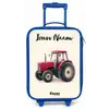 Tractor - Getekend - Rood Kinderkoffer - Blauw klein -zz3dotto