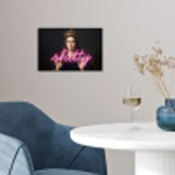 Ironisch - Tekst - Neon poster papier klein -sfeer3