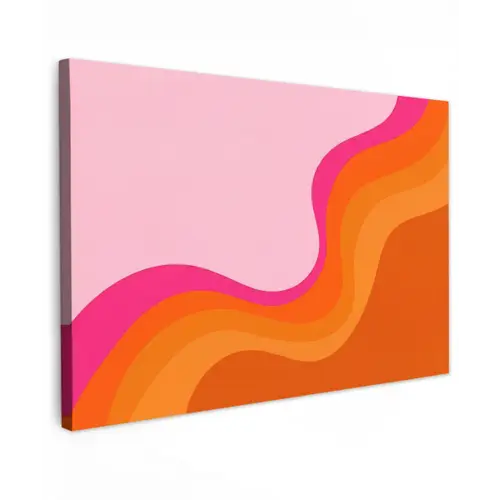 Retro - Waves - Kleurrijk canvas 2cm klein -z3d