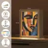Abstract - Portret - Kleurvakken Light Box met kabel (Tafellamp) klein -USP_NL