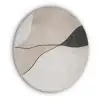 Contourlijnen - Abstracte landschap Akoestische PET Vilt - Rond klein -3d