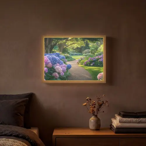 Hortensia- Park - Pad Light Box met batterij (Wandlamp) middel -sfeer4