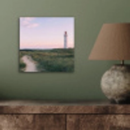 Vuurtoren - Duinlandschap - Zee aluminium wit klein -sfeer2