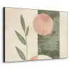 Geometrisch - Roze - Groen - Natuur Textielframe zwart klein -3d