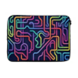Retro - Abstract - Neon laptophoes neopreen klein -3d