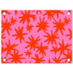Modern - Sterren - Roze tuinposter los doek klein 239 -3d