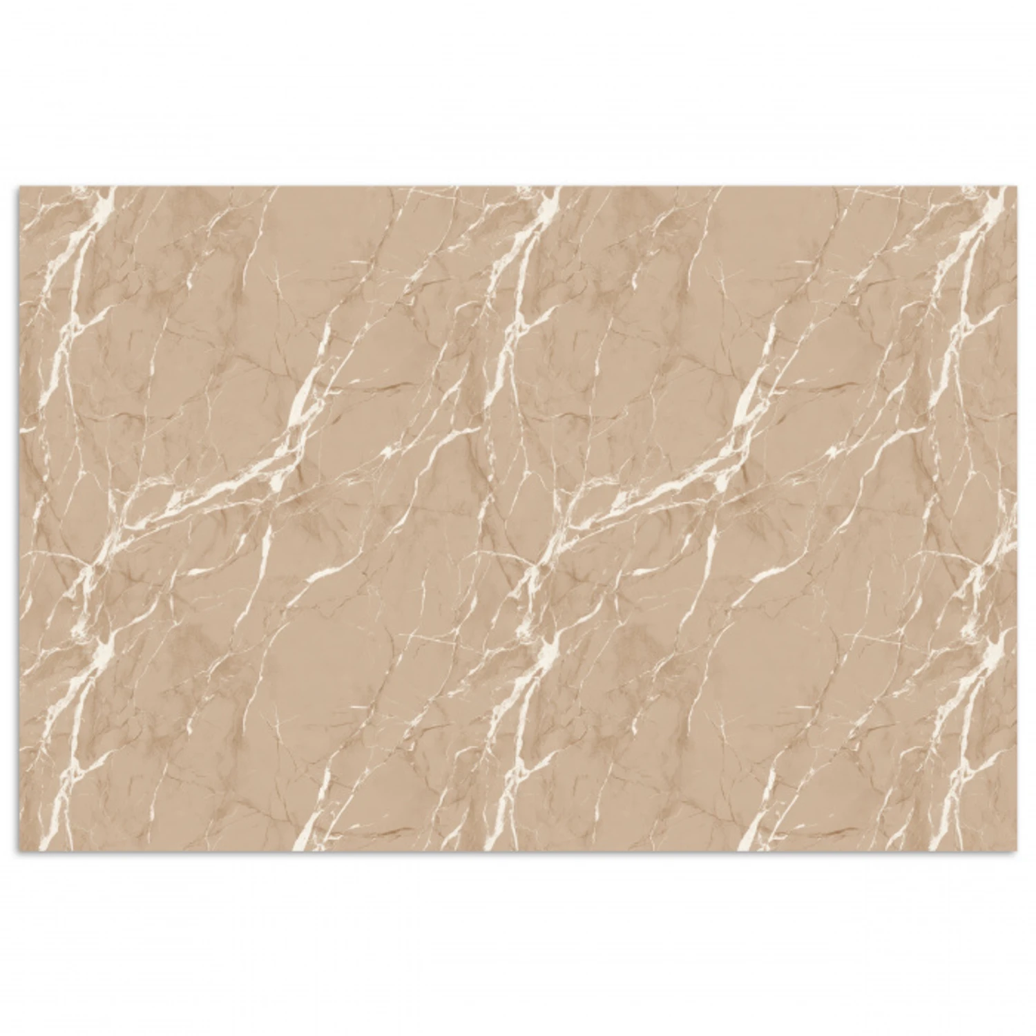 Beige - Marmer - Organisch - Wit poster papier klein 62 -3d