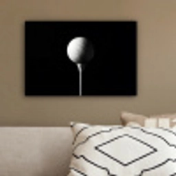 Golfbal - Minimalistisch - Wit canvas 2cm klein -sfeer3