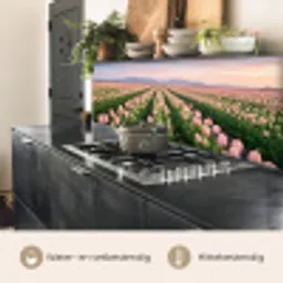 Tulpen - Landschap - Roze keuken achterwand 2 middel -usp_NL